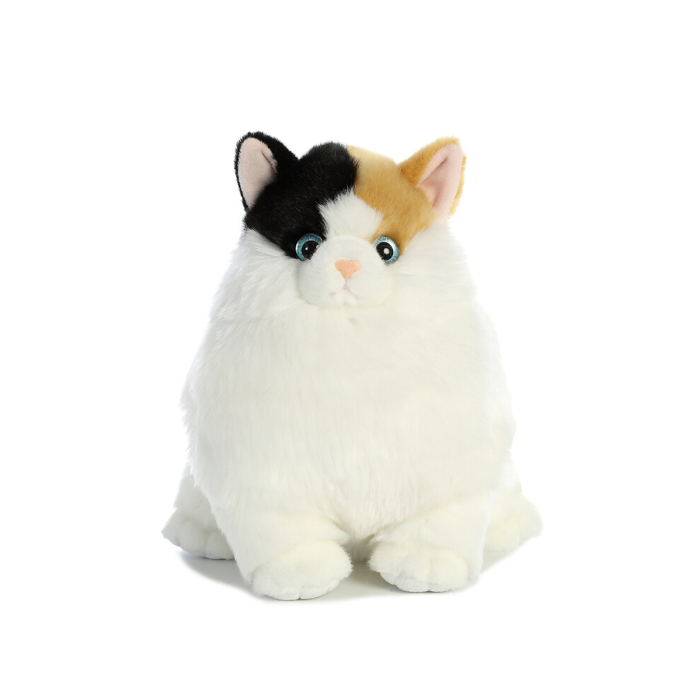 Aurora? Charming Fat Cats? Munchy Calico? Stuffed Animal - Cuddly Companions - Endearing Charm - White 9.5 Inches