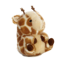 Aurora Round Rolly Pet Giminy Giraffe Stofftier – bezaubernde Begleiter – Spaß für unterwegs – Braun 5 Zoll