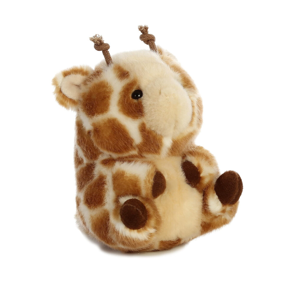 Aurora? Round Rolly Pet? Giminy Giraffe? Stuffed Animal - Adorable Companions - On-The-Go Fun - Brown 5 Inches