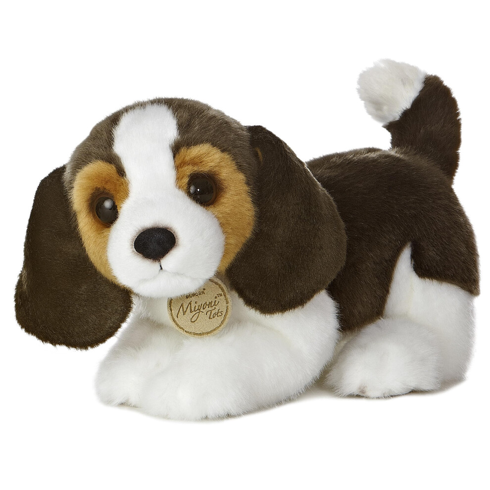 Aurora? Adorable Miyoni? Beagle Pup Stuffed Animal - Lifelike Detail - Cherished Companionship - Brown 11 Inches