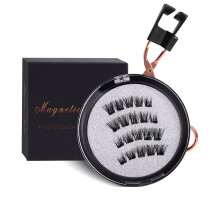 (HPD07-4) 2pairs Magnetic Lashes Eyelashes Magnetic + Clip