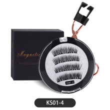 (KS01-4) 2pairs Magnetic Lashes Eyelashes Magnetic + Clip