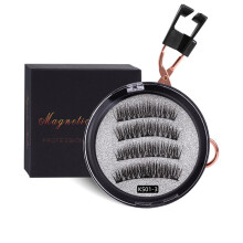 (KS01-3) 2pairs Magnetic Lashes Eyelashes Magnetic + Clip