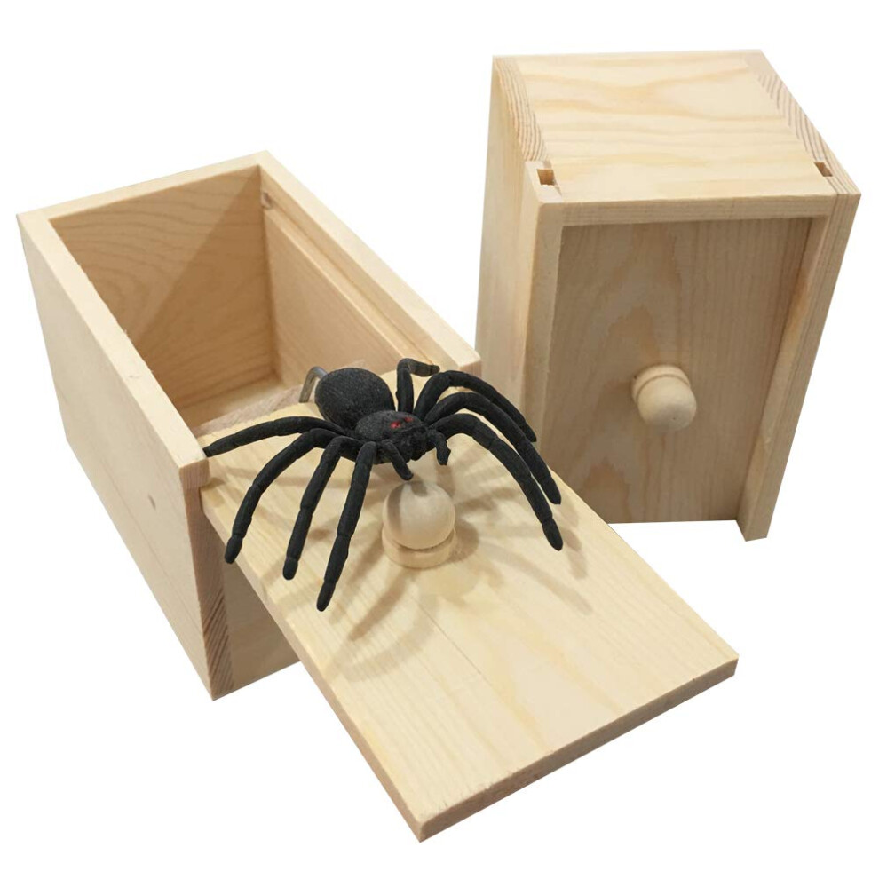 Photos - Other Toys PARNIXS Rubber Spider Prank Box, Handcrafted Wooden Spider Money Surprise in a Box,Pranks Stuff Toys for Adults and Kids [Up