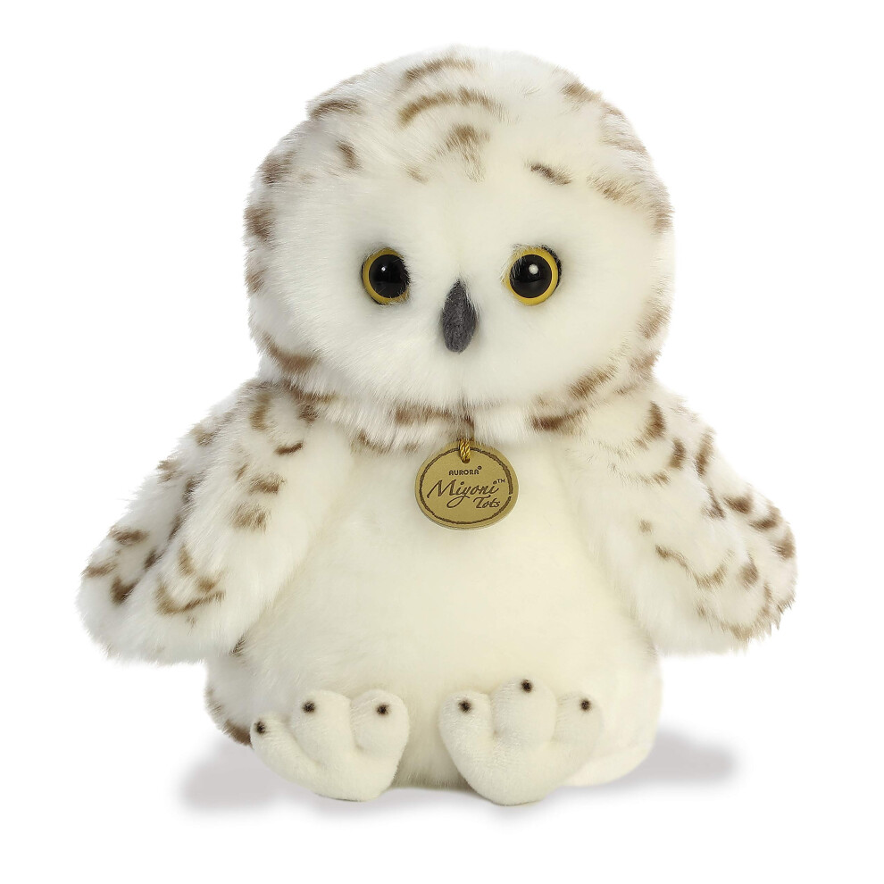 Aurora? Adorable Miyoni? Snowy Owlet Stuffed Animal - Lifelike Detail - Cherished Companionship - White 10 Inches