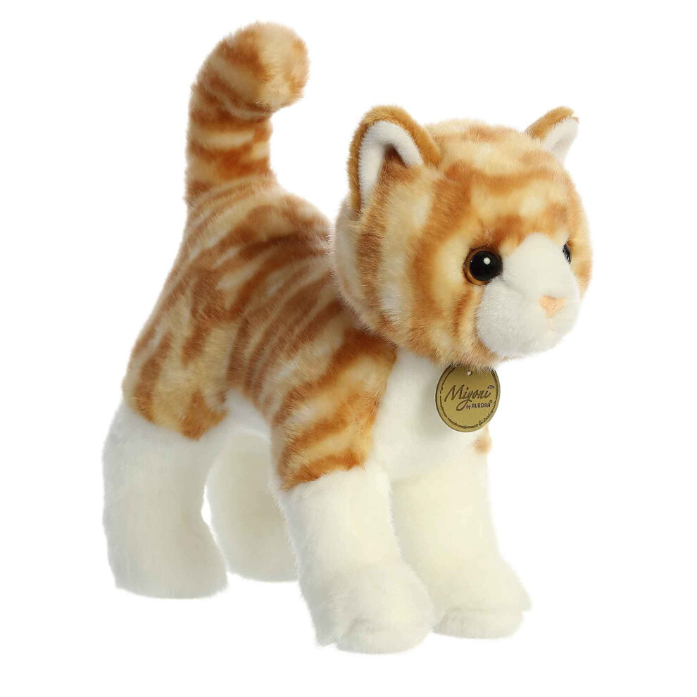 Aurora? Adorable Miyoni? Orange Tabby Cat Stuffed Animal - Lifelike Detail - Cherished Companionship - Orange 10 Inches