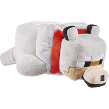 Mattel Minecraft Pluche Wolf 12-inch Knuffeldier, Zacht Pop geïnspireerd door Videogame