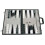 18" Läderimitation Backgammon Set - Sammetsspelplan, Klassisk Svart Bord 1