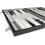 18" Läderimitation Backgammon Set - Sammetsspelplan, Klassisk Svart Bord 2