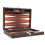 13-tums Premium Backgammon Set - Resestorlek - Mörkbrun Bräda 1