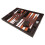 13-tums Premium Backgammon Set - Resestorlek - Mörkbrun Bräda 4