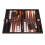 13-tums Premium Backgammon Set - Resestorlek - Mörkbrun Bräda 3