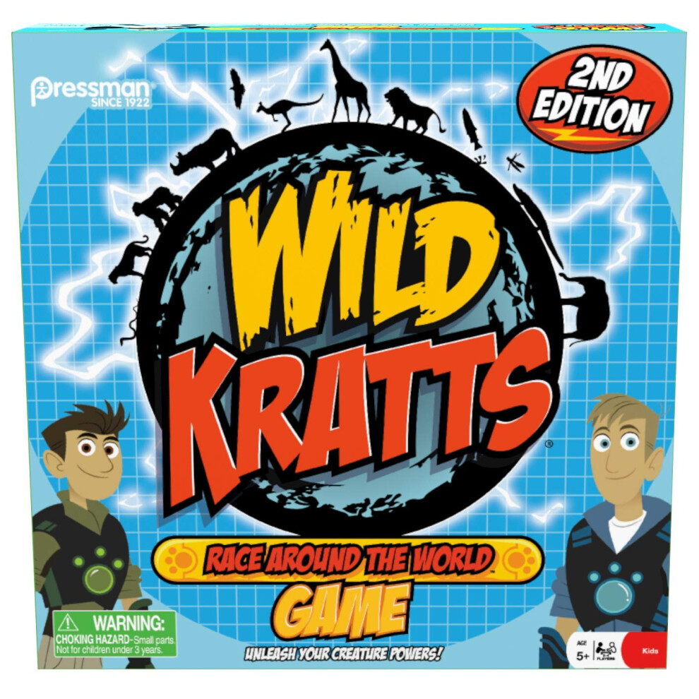 Pressman Wild Kratts Race Around the World Board Game Multicolor, 5"