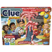 Gioco Clue Junior, Tabellone Doppio, 2 Giochi in 1, Gioco di Mistero per Bambini dai 4 Anni, 2-6 Giocatori