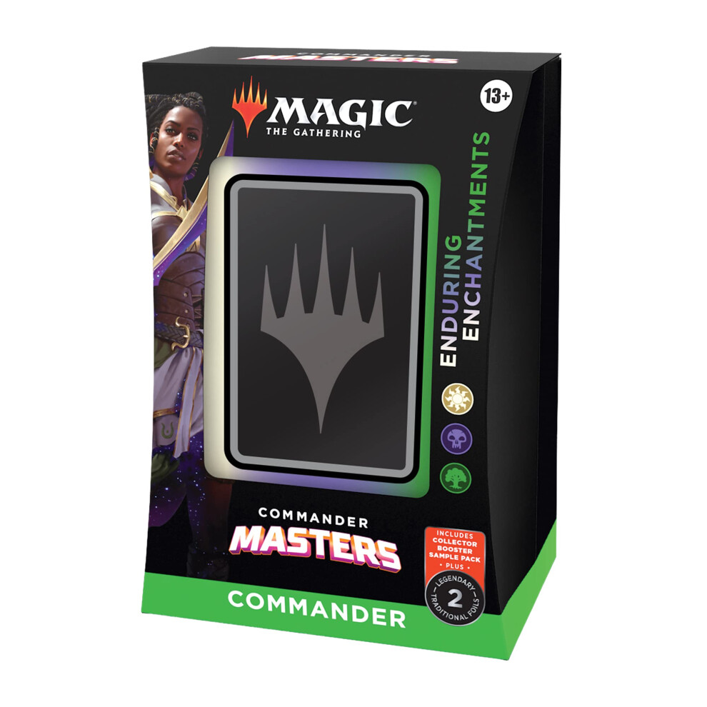 Magic: The gathering commander Masters commander Deck - Enduring Enchantments (100-card Deck 2-card collector Booster Sample Pack + Accessories)