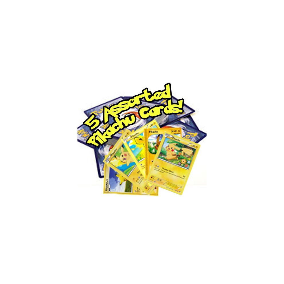 3. 5 Assorted Pikachu Pokemon Cards