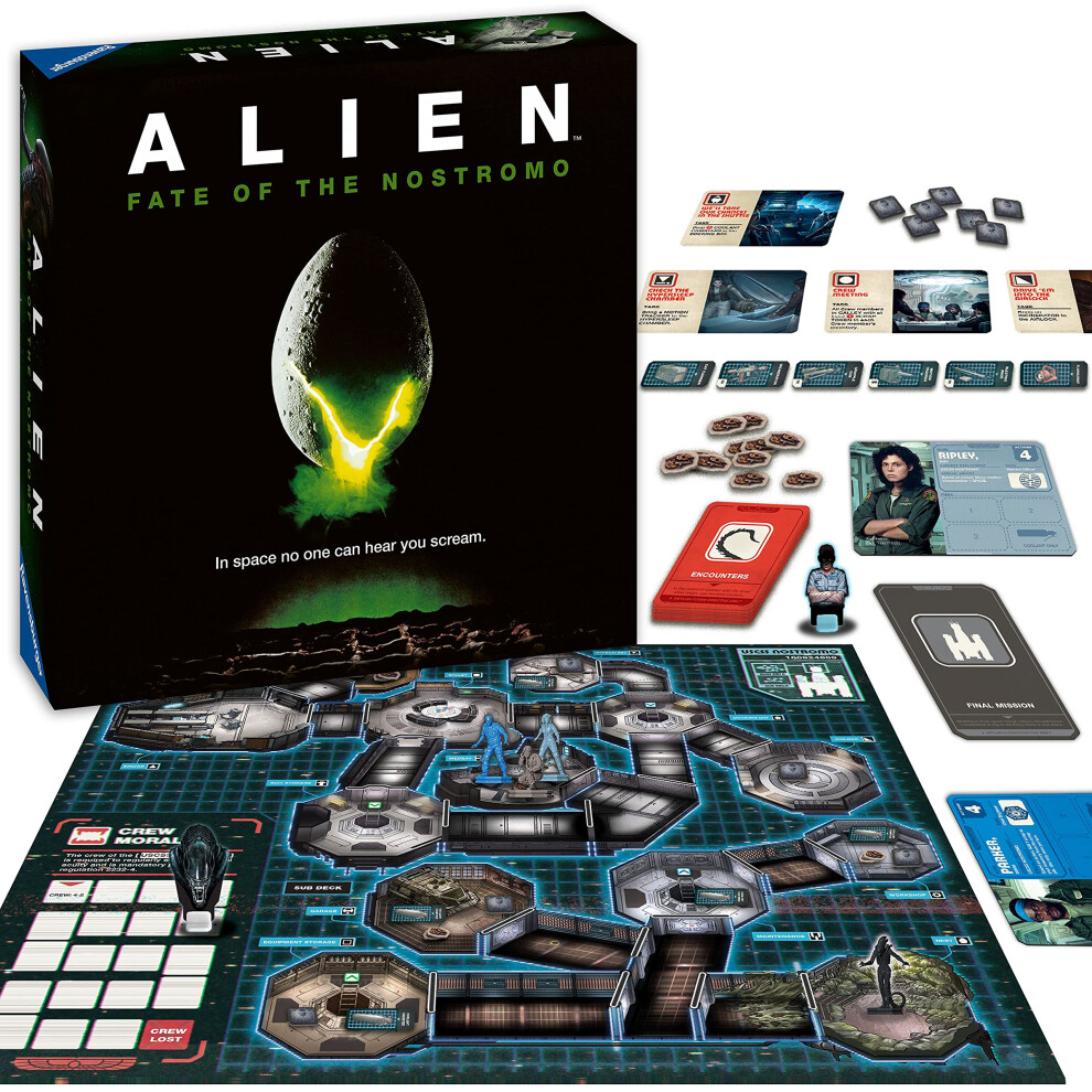 Ravensburger Alien: Fate of The Nostromo Board game for Ages 10 & Up - A cooperative Strategy game of Suspense