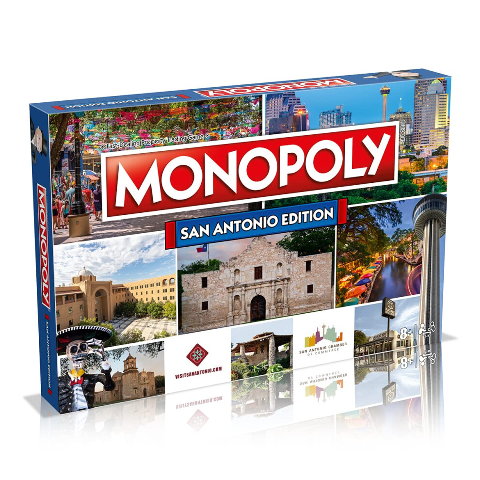 San Antonio Monopoly Board game Edition Family game for Ages 8 and up