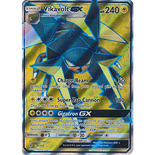 Pokémon Vikavolt GX - 134/145 - Ultra Rare Art Complète
