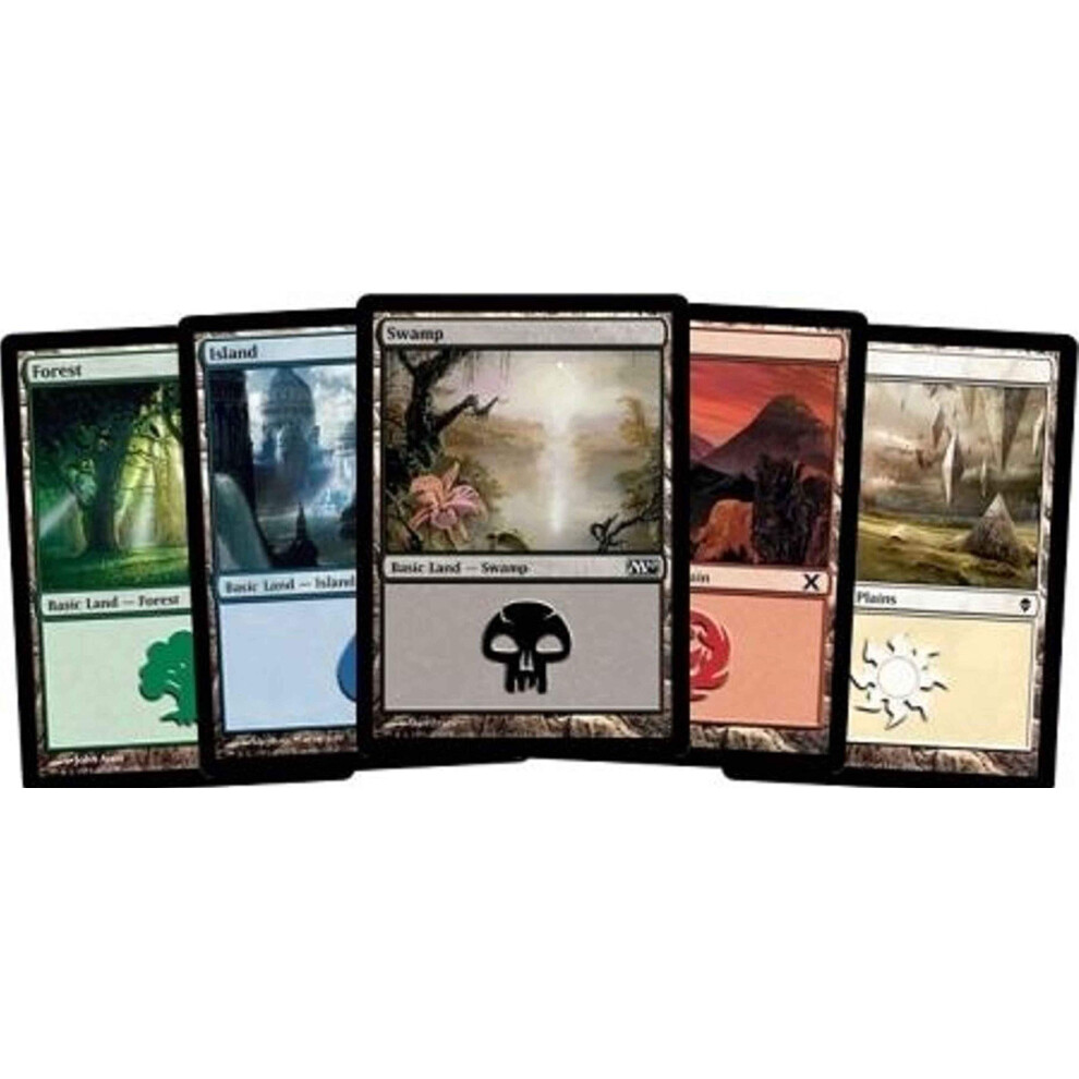 Magic The Gathering 500 Basic Lands - 100 of Each Land Type (Plains, Islands, Swamps, Mountains, Forests)