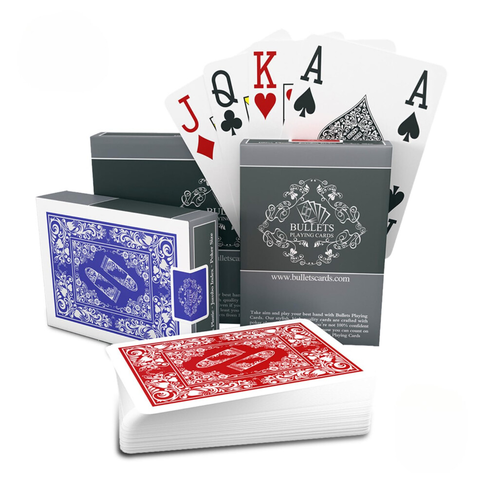 Photos - Dining Table Double Pack of Professional Playing Cards - Professional Casino Style Poker Cards for Texas Holdem - Premium Jumbo Index wit