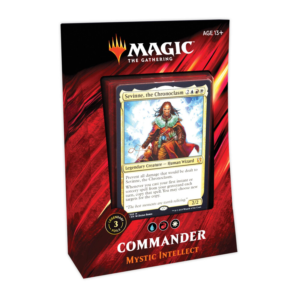 Magic: The Gathering Commander 2019 Mystic Intellect Deck | 100-Card Ready-to-Play Deck | 3 Foil Commanders | Factory Sealed