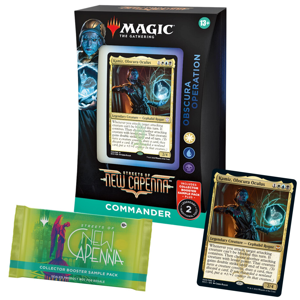 Magic: The Gathering Streets of New Capenna Commander Deck - Obscura Operation + Collector Booster Sample Pack