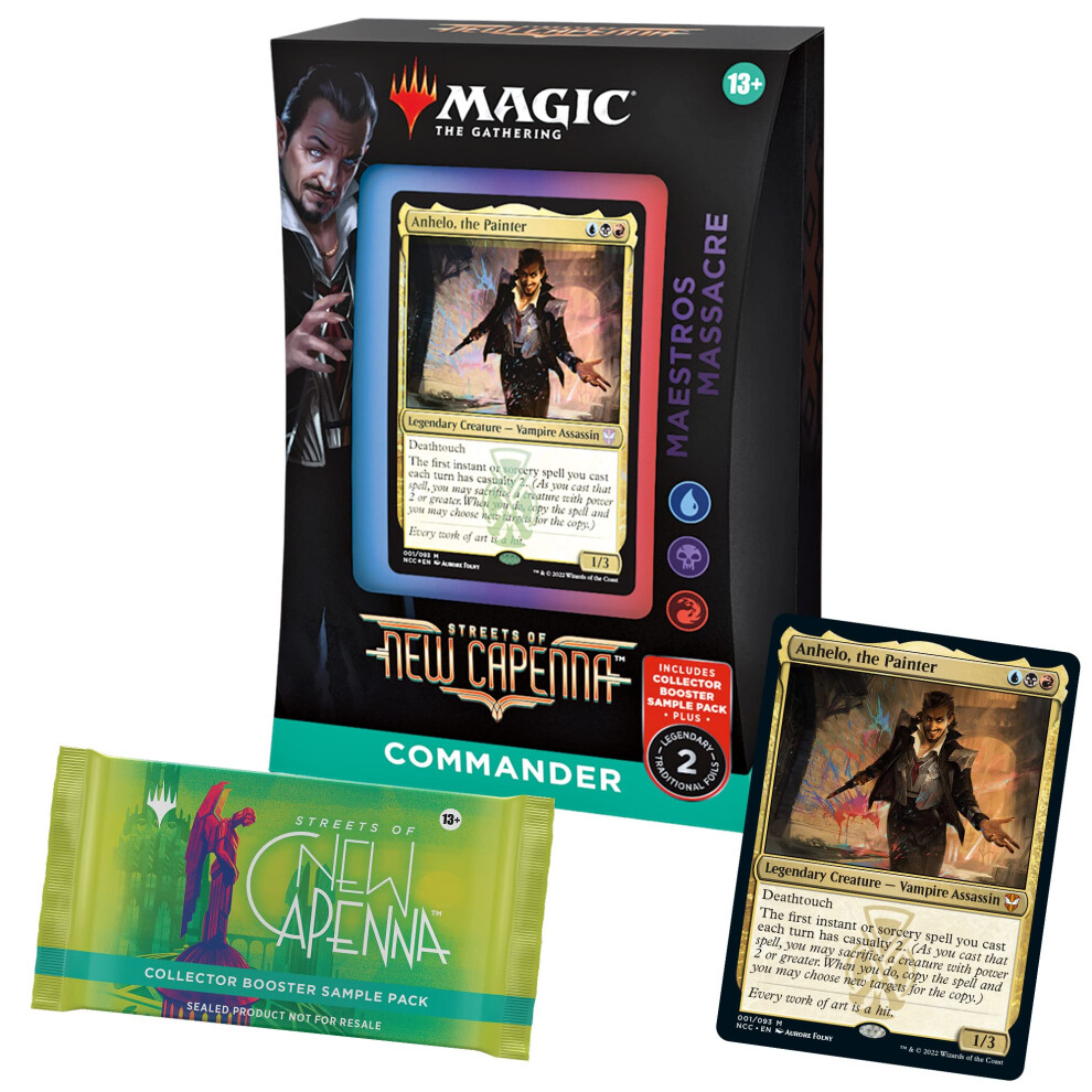 Magic: The gathering Streets of New capenna commander Deck - Maestros Massacre + collector Booster Sample Pack