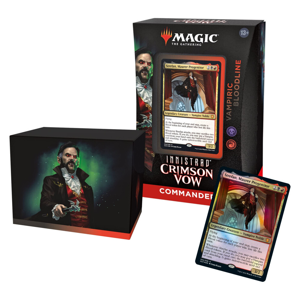 Magic The gathering Innistrad: crimson Vow commander Deck - Vampiric Bloodline (Black-Red)