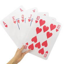 Yuanhe Jumbo Giant spillekortd?k - 8X11 tommer store overdimensionerede kort - Super Big Game Theme Fuld d?k - For b?rn Voksne Kasino festdekorat