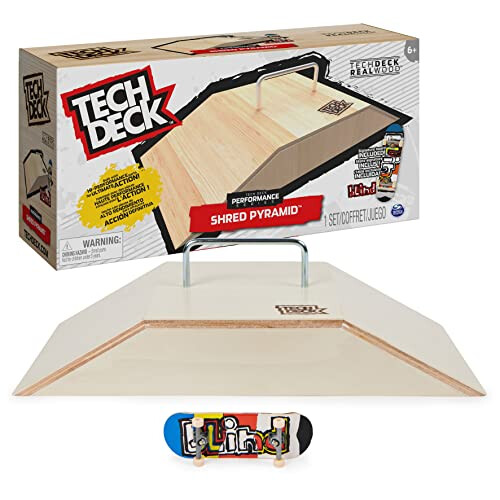 TECH DECK Performance Serie, Shred Pyramid Set mit Metallrail und exklusivem Blind Fingerboard