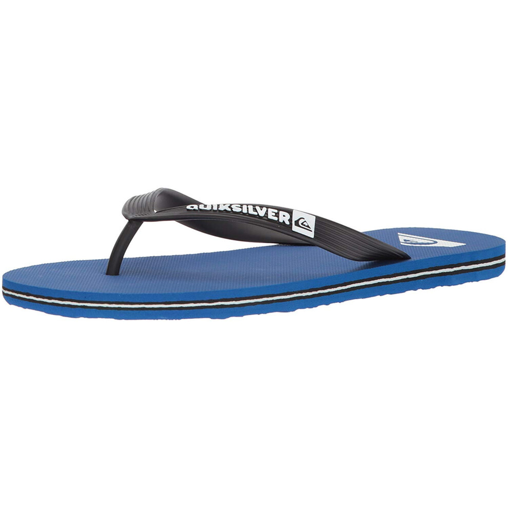 Quiksilver Mens Molokai 3 Point Flip Flop Sandal, BlackBlueBlack, 6