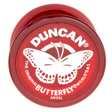 Duncan Toys Butterfly Yo-Yo, Για αρχάριους, Χαλύβδινος άξονας και πλαστικό σώμα, Κόκκινο
