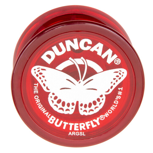 Duncan Toys Butterfly Yo-Yo, Για αρχάριους, Χαλύβδινος άξονας και πλαστικό σώμα, Κόκκινο