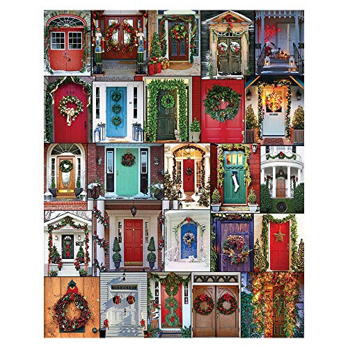WHITE MOUNTAIN White Mountain Puzzles Holiday Doors - 1000 Piece Jigsaw Puzzle