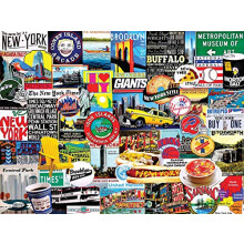 White Mountain Puzzles New York New York! - 1000 pe   as de quebra -cabe   a