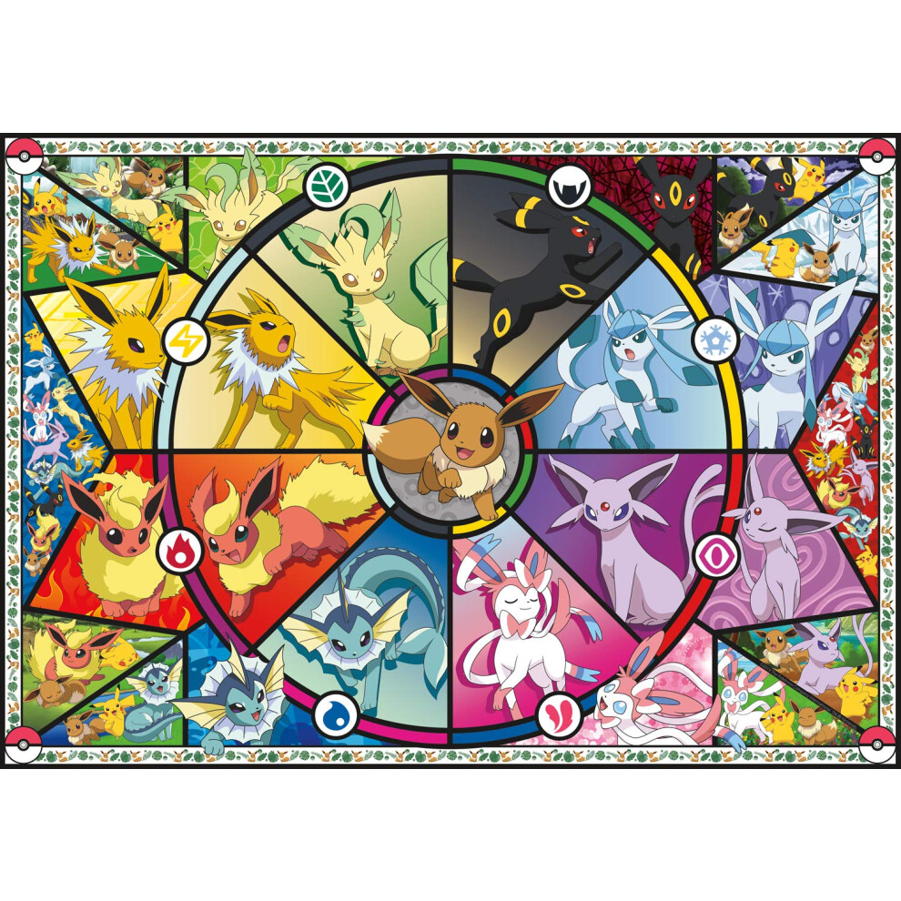 Buffalo Games - Pok?mon - Eevee's Stained Glass - 500 Piece Jigsaw Puzzle