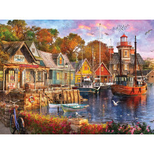 White Mountain Puzzles Porto Serale - Puzzle da 1000 Pezzi