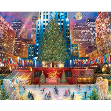 White Mountain Puzzles Rockefeller christmas, 1000 Piece Jigsaw Puzzle