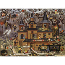 Buffalo Games - Charles Wysocki - Trick or Treat Hotel - 1000 brikkers puslespil til voksne -Udfordrende puslespil perfekt til spilaftener - F?rd