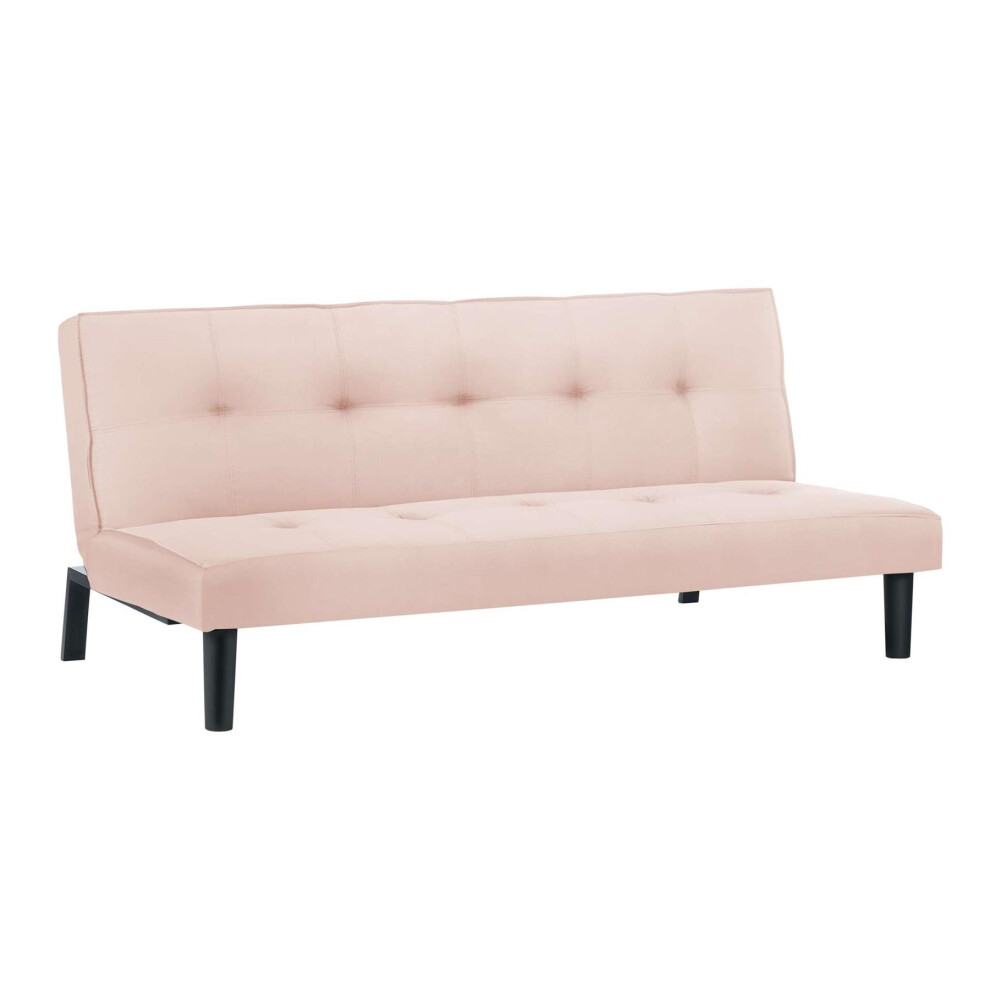 Pink Velvet Sofa Bed Birlea Aurora 3 Seater Settee Emerald Fabric Retro