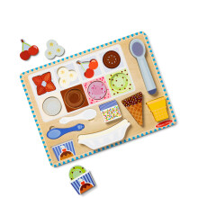 Melissa & Doug Wooden Magnetic Ice Cream Puzzle & Play Set