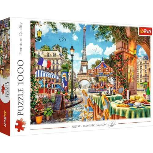 Trefl Rode puzzel van 1000 stukjes - Parijse ochtend