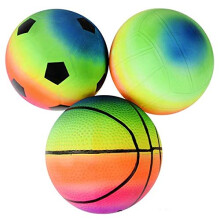 Rhode Island Nyhed 6 tommer Rainbow Sports Vinyl Balls S?t med 3 forskellige designs kan variere