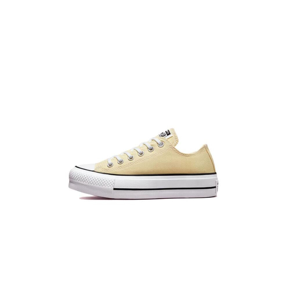 converse All Star Lift Ox Lemon Drop Egret Black Womens Size 8