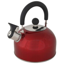 Lily's Home 2 Quart Stainless Steel Whistling Tea Kettle the Perfect Stovetop Tea and Water Boilers for Your Home Dorm Condo or Apartment. Red