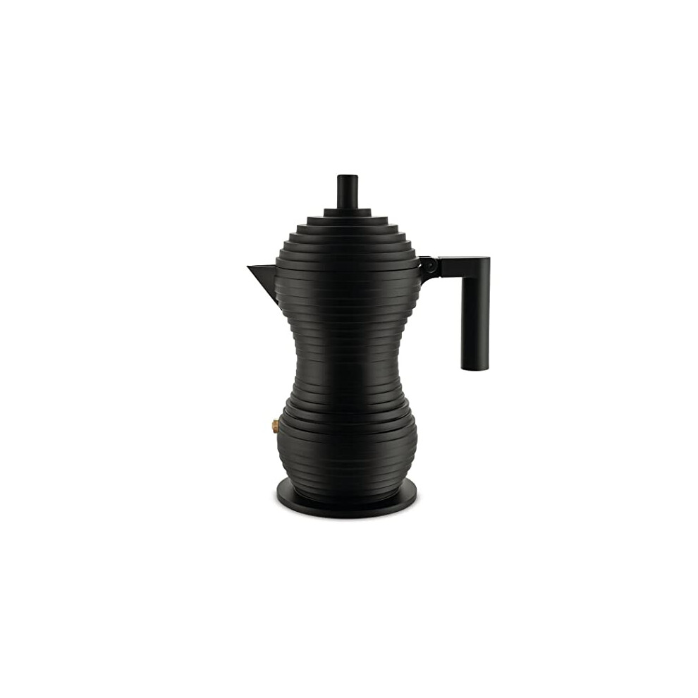 Alessi MDL023 BB Pulcina Stovetop Espresso Maker Black, 3-cup