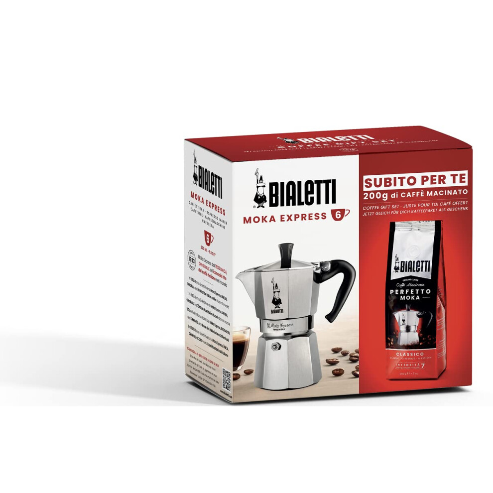 Bialetti Bundle, Alluminio, 6 Tazze + Perfetto Moka