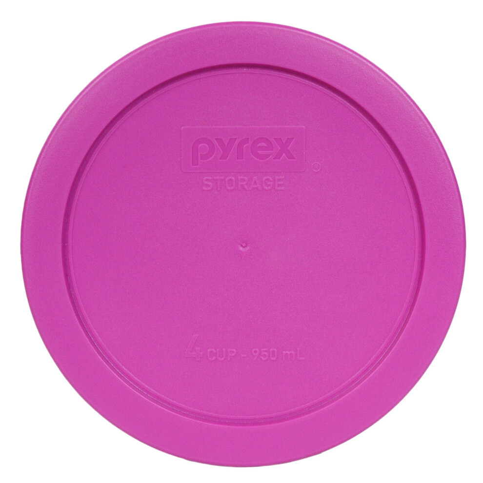 Pyrex 7201-Pc Round 4 cup Storage Lid for glass Bowls (1, Berry Pink)