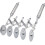 5 Wheel Pastry Cutter, Stainless Pizza Slicer Multi-round Dough Cutter Roller Cookie Pastry Knife Divider With Handle 5 Wheel Pizza Cutter 1